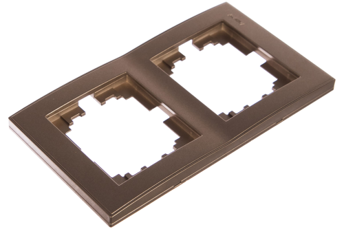 Рамка RAIN двойная вертикальная бронза матовая | код 703-3131-152 | Lezard Рамка RAIN двойная вертикальная бронза матовая | код 703-3131-152 | Lezard