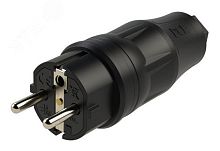 Вилка каб 16A/250V/2P+E/IP54 корпус черный | код 05721-ss | PCE
