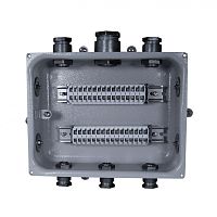 Коробка клеммная КЗНА-32 У2, 32 зажима, IP54 (заглушка резиновая пирамидка) (ЭТ) | код ET010598 | Электротехник