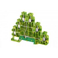 Клемма заземления винтовая 2,5 мм2, трехуровневая, на 6 подключений TGQ2.5-3T | код 1202110000 | Elmex