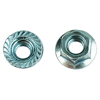 Гайка с насечкой, препятствующей откручиванию М6, нерж. сталь А4, DIN6923 | код CM100600INOX316L | DKC