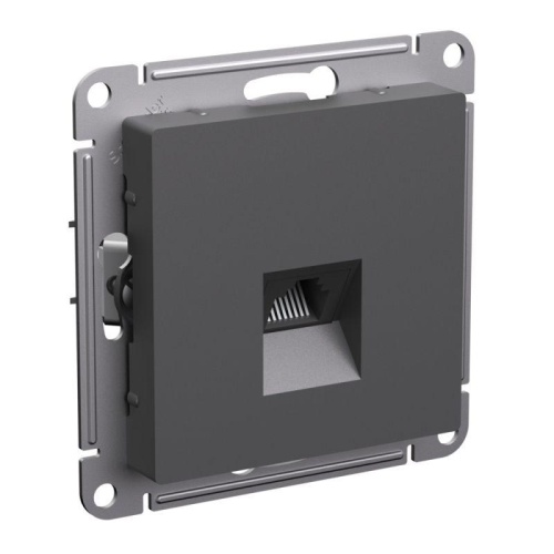 Розетка компьютерная AtlasDesign RJ45 кат.5E механизм базальт | код ATN001483 | Systeme Electric