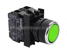 Кнопка с подсветкой-светодиод зеленая B1Y1DY | код B1Y1DY | EMAS
