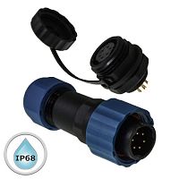 Разъём герметичный SZC16 6P-M-FB, 6 контактов | код 106669 | SZC