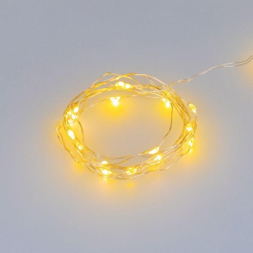 Гирлянда светодиодная ARD-DEW-HOME-2000-CLEAR-20LED-STD Yellow (3V, Battery Pack) (Ardecoled, IP20) | код 48703 | Arlight