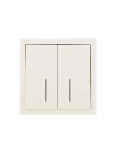 ZIMA Выключатель 2-ой с подсветкой слоновая кость безвинтовой зажим/клемма LEZARD | код 704-9088-112QC | LEZARD фото 3