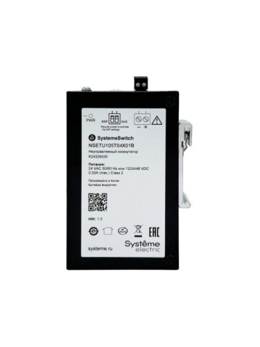 Коммутатор промышленный неуправляемый Ethernet, 4x10/100BaseT, 1x100BaseX SFP | код NSETU105T04X01B | Systeme Electric фото 2