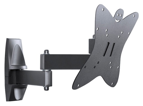 Кронштейн для телевизора Holder LCDS-5038 металлик 20-37 макс.30кг настенный поворот и наклон | код 650515 | HOLDER