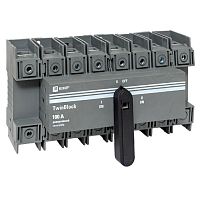 Рубильник 4п 100А реверсивный с рукояткой для прямой установки TwinBlock | код tb-s-100-4p-rev | EKF
