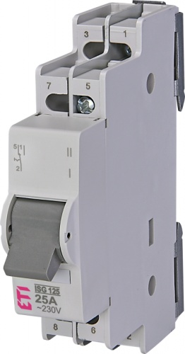 Переключатель ISG 125 1p 25A (1-2) | код 760312104 | ETI Переключатель ISG 125 1p 25A (1-2) | код 760312104 | ETI