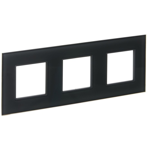 SKANDY Рамка 3-мест. SK-F23G стекло граф. IEK | код SK-M32-G-K53 | IEK