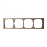 Рамка 4-м ArtGallery универс. шампань | код GAL000504 | Systeme Electric