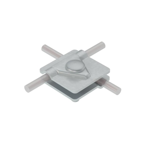 Соединитель универсальный 2US-D5-10 для прутка d5-10мм с 2 пластинами 50х50мм сталь КМ | код MA0276 | КМ-Профиль Соединитель универсальный 2US-D5-10 для прутка d5-10мм с 2 пластинами 50х50мм сталь КМ | код MA0276 | КМ-Профиль