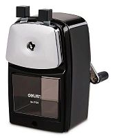 Точилка для карандашей механическая Deli 71156BLACK 1 отверстие металл черный | код 1211431 | DELI