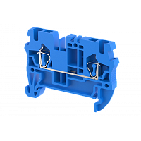 Клемма проходная пружинная 2,5 мм2, на 2 подключения, синяя SQ2.5-BLUE | код 2102010001 | Elmex