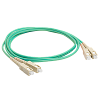 Патч-корд оптический LANMASTER, дуплексный, SC/PC-SC/PC, OM3, LSZH, 1.0 м | код LAN-2SC-2SC/OM3-1.0 | LANMASTER