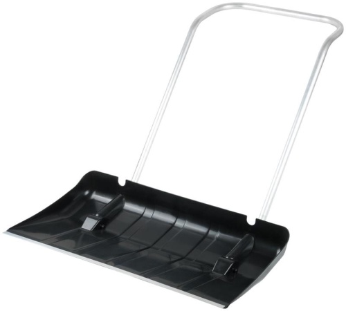 Скрепер для уборки снега Профи 810х430х1220мм на колесиках метал. ручка пластик. 68136 фото 2