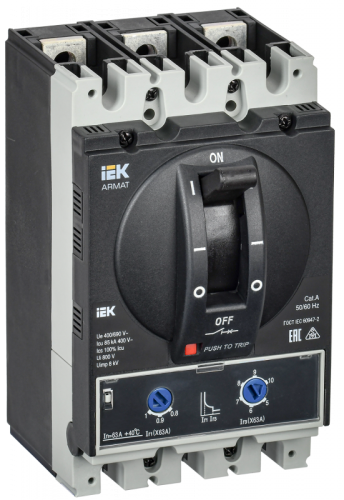 ARMAT Авт. выкл. лит. корпус 3P A 85кА 63А ТМ рег. IEK | код AR-MCCB-3A-085-0063A-ATUC | IEK