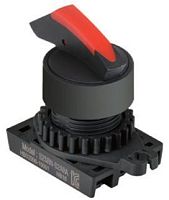Головка переключателя S2SRN-S1AR, с короткой ручкой тип sharck указатель красный, 2-х позиционный 600 с самовозвратом, монтажное отверстие ?22/25мм | код A8026-A5550003591 | РЕЛЕ И АВТОМАТИКА