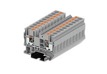 TP6-2-GY Клемма TP 1-1 проходная Push-in, сеч.6мм2, сер., шт | код TP6-2-GY | SUPU