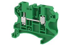 Клемма проходная винтовая 4 мм2, на 2 подключения, зеленая TQ4-GREEN | код 1203010003 | Elmex