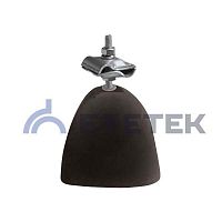 Держатель-зажим соединительный круглого проводника 8-10 мм, оцинкованная сталь с бетоном | код 71915 | ЕЗЕТЕК