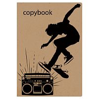 Тетрадь 40 л. в клетку обложка КРАФТ, бежевая бумага 70 г/м2, сшивка, А5 (147х210 мм), СКЕЙТЕР, BRAUBERG, 403757 | код 403757 | BRAUBERG