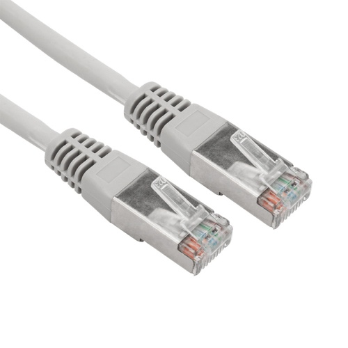 REXANT Патч-корд F/UTP, категория 5e, RJ45-RJ45, экранированный, 24AWG, LSZH, серый, 0,5 м | код 18-8001-1 | REXANT