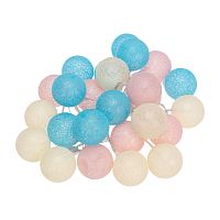 Тайские фонарики Перламутр 5м, 25LED, прозрачный ПВХ, цвет свечения теплый белый, питание USB NEON-NIGHT | код 304-010 | NEON-NIGHT