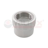 Муфта переходная с внутренней резьбой 20 x 1/2' (150/30) БЕЛАЯ | код. 10129020-PRO | Valfex