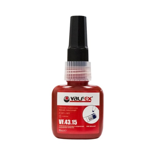 Клей-герметик анаэробный тюбик (15мл) (демонтаж с усилием) (144/24) син. | код VF.43.15 | VALFEX Клей-герметик анаэробный тюбик (15мл) (демонтаж с усилием) (144/24) син. | код VF.43.15 | VALFEX