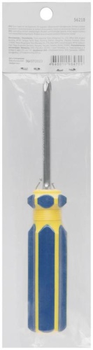 Отвертка с переставным жалом, CrV сталь, сине-желтая пластиковая ручка 6х70 мм PH2/SL6 | код 56218 | FIT фото 4