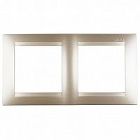 Рамка 2 поста 15, шампань | код. 1500620-034 | Simon