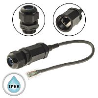 Разъём герметичный SZC RJ45M20L25-6A, 10BASE-T,100 BASE-T, 1000 BASE-T | код 107861 | SZC