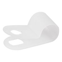 Кабельная скоба под винт REXANT 6 мм, белая, упаковка 50 шт. | код 07-4406 | REXANT