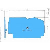 Разделительная пластина, для клемм WKF 2,5/D1/2..., цвет: синий | код 07.312.2453.6 | Wieland