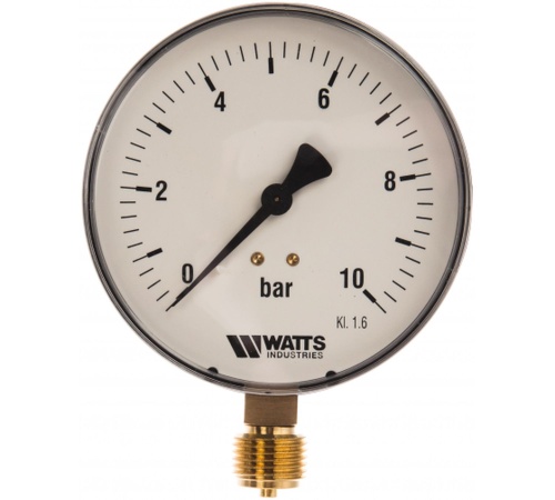 Манометр радиальный 1/2' х 100 мм / 0-10 бар (10008078) | код RAN30H27JAHRSM | WATTS Industries Манометр радиальный 1/2' х 100 мм / 0-10 бар (10008078) | код RAN30H27JAHRSM | WATTS Industries