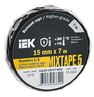 MIXTAPE 5 Изолента Х/Б 15мм 7м IEK | код UIZ20-15-07-K02 | IEK