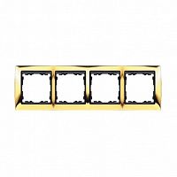 Рамка 4 поста 82, золотой | код. 82844-66 | Simon