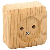 Розетка ETUDE, открытый монтаж, сосна | код. PA16-001D | Schneider Electric