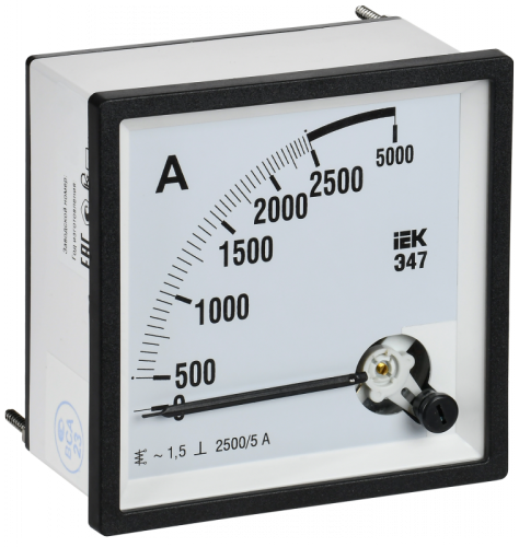 Амперметр Э47 2500/5А кл. точн. 1,5 96х96мм IEK | код IPA20-6-2500-E | IEK Амперметр Э47 2500/5А кл. точн. 1,5 96х96мм IEK | код IPA20-6-2500-E | IEK