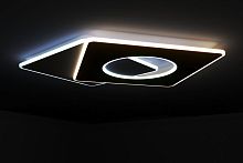 Люстра светодиодная BREZZO 100Вт 755х600х50мм 44кв.м потолочная ДУ 3 режима диммир. бел. Ritter 52390 1