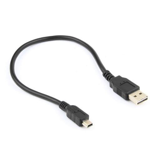 Кабель USB 2.0 Cablexpert CC-5PUSB2D-0.3M, мультиразъем USB, AM/miniB 5P, 30cм, черный, пакет | код CC-5PUSB2D-0.3M | Cablexpert