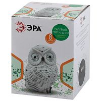 Садовый светильник Полярная сова на солнечной батарее, полистоун, 19 см | код Б0044841 | ЭРА