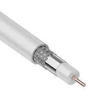 Кабель коаксиальный RG-6U RUICHI, CCS/Al/Al, 64%, 75 Ом, бухта 100 м, белый | код 113043 | Ruichi