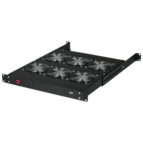 Полка вентиляторная TLK, 19, 1U, 6 вентиляторов, Г520мм, без шнура питания, черная | код TLK-VP6-BK | TLK Полка вентиляторная TLK, 19, 1U, 6 вентиляторов, Г520мм, без шнура питания, черная | код TLK-VP6-BK | TLK