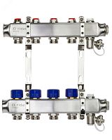 Коллекторная группа SSM-4R set 4 контура 1' x 3/4' с термостатическими клапанами и кронштейнами | код 088U0974R | Ридан