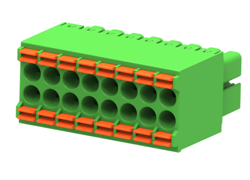 MC-DRT3.5H08P-A-0001 Клемма МС, пружин. заж. шаг 3,5мм, 8 конт. зел, шт | код MC-DRT3.5H08P-A-0001 | SUPU