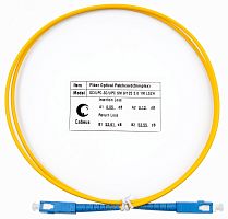 Шнур оптический simplex 1м SC-SC 9/125 sm LSZH | код FOP(s)-9-SC-SC-1m | Cabeus