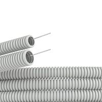 Труба ПВХ гибкая гофр. д.50мм, лёгкая с протяжкой, 15м, цвет серый (упак. 15м) | код. 91950 | DKC